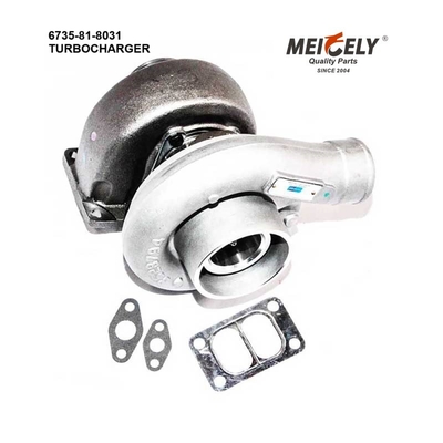 อุปกรณ์ขุดดิน Turbocharger 6735-81-8031 / 6735-81-8500/6735-81-8401 สําหรับเครื่องยนต์ PC220-6 HX35 6D102