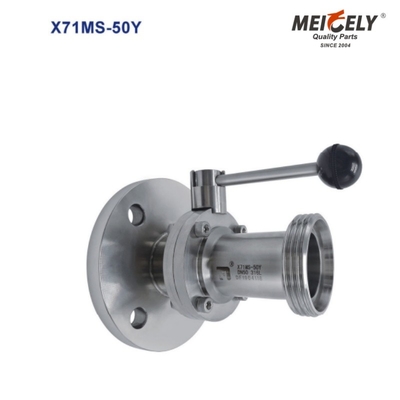 Sanbitary Aseptic Sampling Valve Flange Widdop Butterfly Valve สําหรับรถบรรทุกถังน้ํา