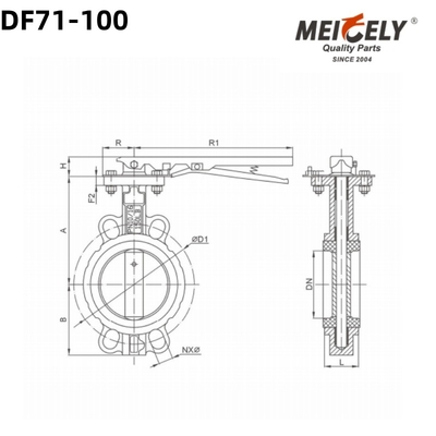 วาล์วกระพริบคุณภาพดี DF71-100 D72 สําหรับรถบรรทุกถังน้ํา