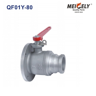 วัลล์ฟลูกกลองแบบหนึ่งทาง / สามทาง QF01Y-80 DN80 สําหรับรถบรรทุกถังน้ํา