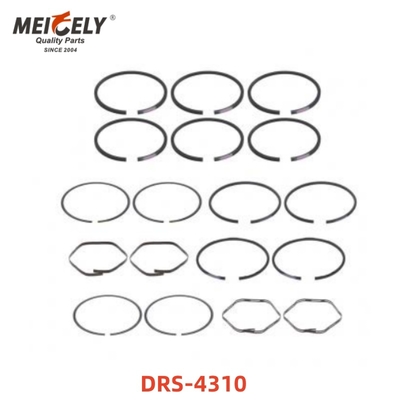 แหวนลูกสูบสมรรถนะสูง DRS-4310 ชิ้นส่วนทดแทนทนทานสำหรับรถบรรทุก MACK