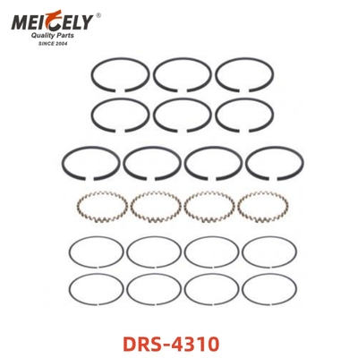 แหวนลูกสูบสมรรถนะสูง DRS-4310 ชิ้นส่วนทดแทนทนทานสำหรับรถบรรทุก MACK